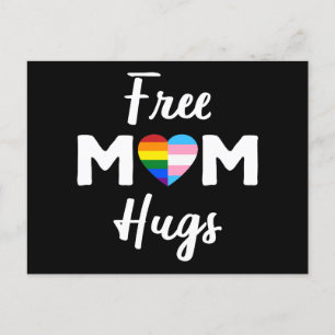 Free Ma Hugs II - Rainbow Gay Trans Pride Briefkaart