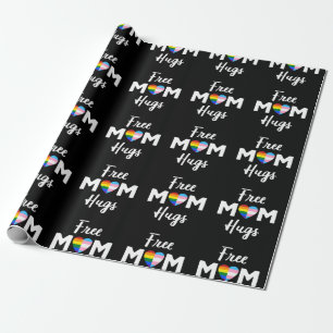 Free Ma Hugs II - Rainbow Gay Trans Pride Cadeaupapier