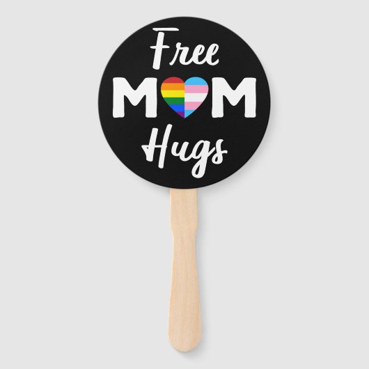 Free Ma Hugs II - Rainbow Gay Trans Pride Handwaaier (Voorkant)