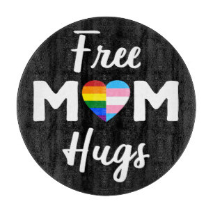 Free Ma Hugs II - Rainbow Gay Trans Pride Snijplank