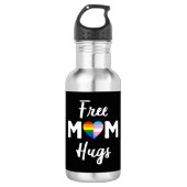 Free Ma Hugs II - Rainbow Gay Trans Pride Waterfles (Voorkant)