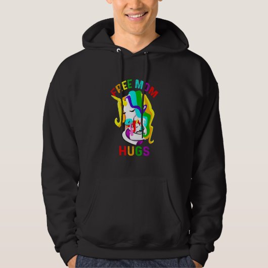 Free Ma Hugs Lgbt Gay Pride Month Hoodie (Voorkant)
