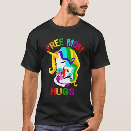 Free Ma Hugs Lgbt Gay Pride T-shirt (Voorkant)