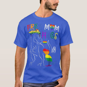 Free Ma Hugs LGBT Pride Mama Dinosaur Re T-shirt