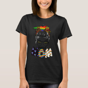 Free Ma Hugs Messy Bun Lgbt Pride Sun Rainbow Tea T-shirt