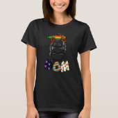 Free Ma Hugs Messy Bun Lgbt Pride Sun Rainbow Tea T-shirt (Voorkant)