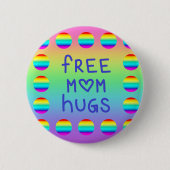 Free Ma Hugs Rainbow Button (Voorkant)