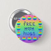 Free Ma Hugs Rainbow Button (Voorkant /achterkant)