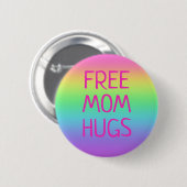 Free Ma Hugs Rainbow Button (Voorkant /achterkant)