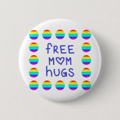 Free Ma Hugs Rainbow Button (Voorkant)