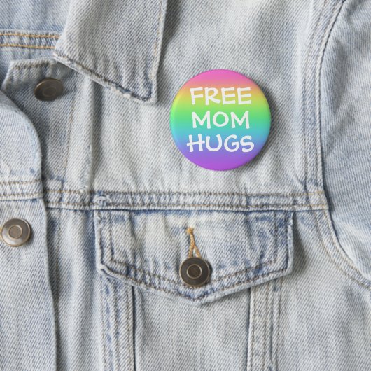 Free Ma Hugs Rainbow Button (In situ)