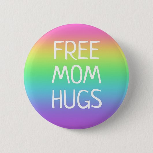 Free Ma Hugs Rainbow Button (Voorkant)