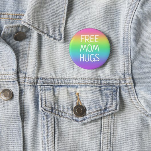 Free Ma Hugs Rainbow Button (In situ)