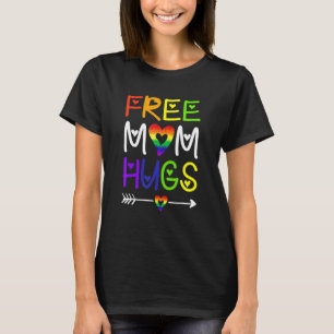 Free Ma Hugs Rainbow Heart Lgbt Pride Month T-shirt