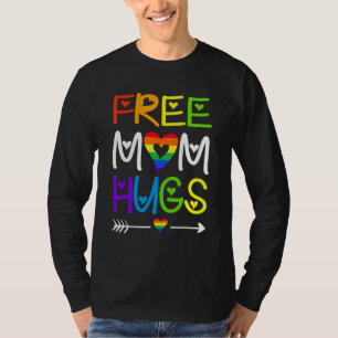 Free Ma Hugs Rainbow Heart Lgbt Pride Month T-shirt