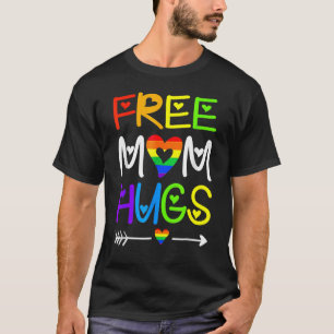 Free Ma Hugs Rainbow Heart Lgbt Pride Month T-shirt