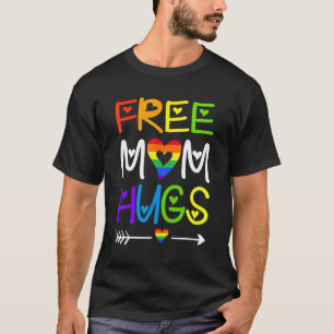 Free Ma Hugs Rainbow Heart Lgbt Pride Month T-shirt