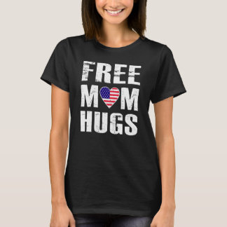 Free Ma Hugs Rainbow Heart LGBT T-shirt