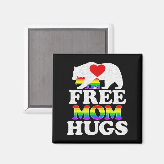 Free Ma Hugs t Women Lgbt Pride Mama Beer Magneet (Voorkant / Achterkant)