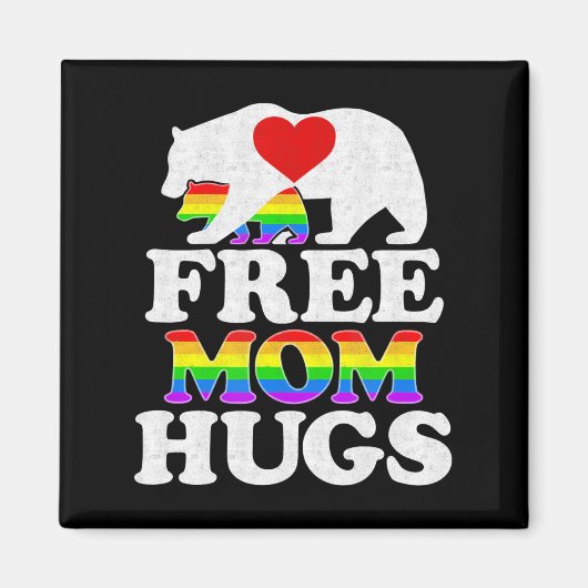 Free Ma Hugs t Women Lgbt Pride Mama Beer Magneet (Voorkant)