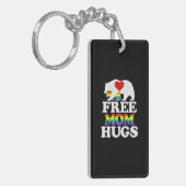 Free Ma Hugs t Women Lgbt Pride Mama Beer Sleutelhanger (Voorkant Links)