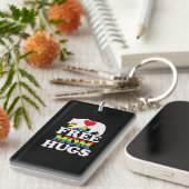 Free Ma Hugs t Women Lgbt Pride Mama Beer Sleutelhanger (Voorkant Rechts)