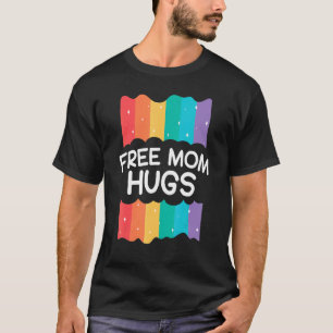 Free Mam Hugs Messy Bun Rainbow Lgbt Pride 1 T-shirt