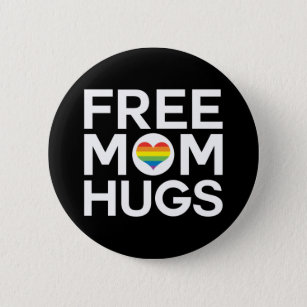Free Mam Hugs Pride LGBTQ Ronde Button 5,7 Cm