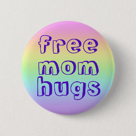 Free Mam Hugs Rainbow Pin-on Button