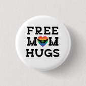Free Mam Hugs Ronde Button 3,2 Cm (Voorkant)