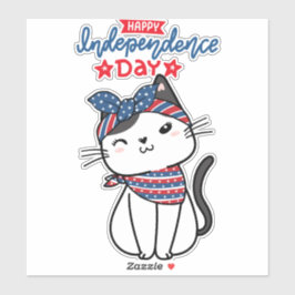 Free Merica Happy 4th van juli Sticker