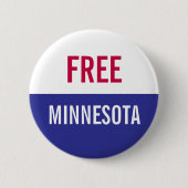 Free Minnesota Protest Ronde Button 5,7 Cm (Voorkant)