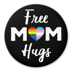 Free Mom Hugs II - Regenboog Gay Trans Pride Keramische Knop