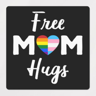 Free Mom Hugs II - Regenboog Gay Trans Pride Labels