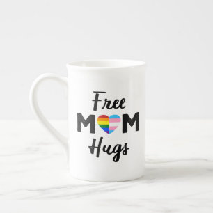 Free Mom Hugs II - Regenboog Gay Trans Pride Porselein Kop