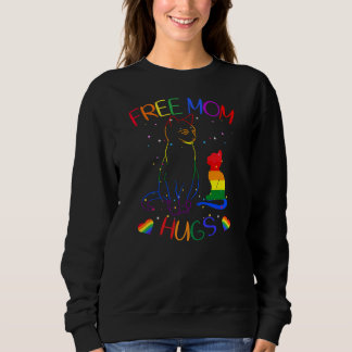 Free Mom Hugs LGBT Cat Gay Pride Rainbow  Trui