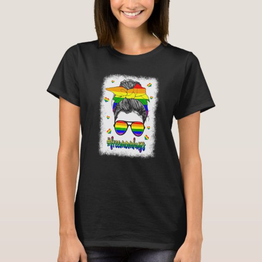 Free Mom Hugs Lgbt Pride T-shirt (Voorkant)