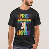 Free Mom Hugs Pride Month Pride Parade Rainbow T-shirt (Voorkant)