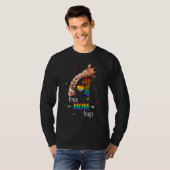 Free Mom Hugs  Rainbow Giraffe Heart Lgbt Pride Mo T-shirt (Voorkant volledig)