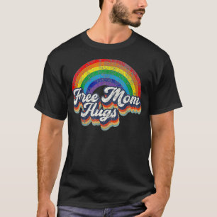 Free Mom Hugs Rainbow Heart LGBT Flag LGBT Pride M T-shirt