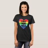 Free Mom Hugs Rainbow Heart Lgbt Pride Month 9 T-shirt (Voorkant volledig)