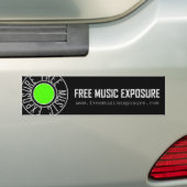 Free Music Exposure Bumpersticker (Op auto)