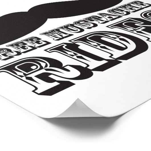 Free Mustache Rides Poster (Hoek)