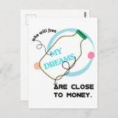 Free my dreams briefkaart (Voorkant / Achterkant)