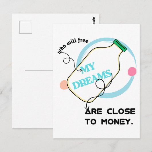 Free my dreams  briefkaart (Voorkant / Achterkant)