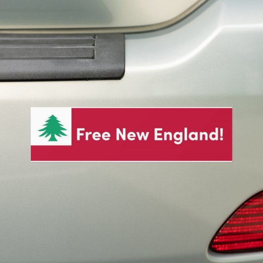 Free New England Bumpersticker (Op auto)