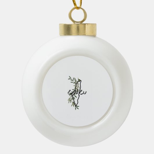 Free Palestine روح الروح Keramische Bal Ornament (Voorkant)