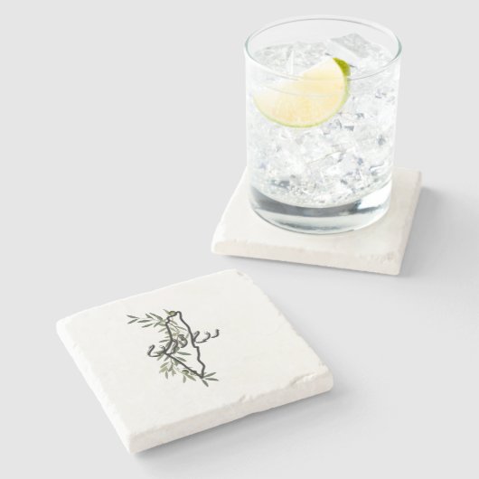 Free Palestine روح الروح Stenen Onderzetter (Zijkant)