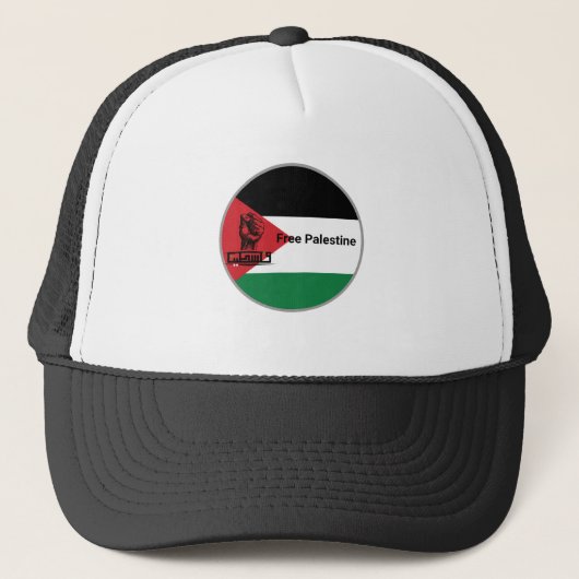 FREE Palestine Arabische tekst Trucker Pet (Voorkant)