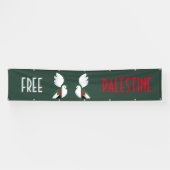 Free Palestine Banner – Mensenrechten & Solidarite (Horizontaal)